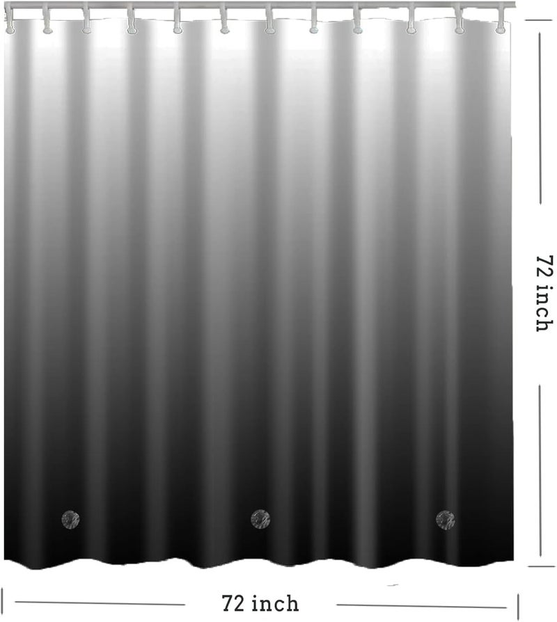 TIKABC Shower Curtain Liner, Grey Lightweight Shower Curtain Liners, Plastic Shower Curtains, 72x72 inch PEVA Shower Liner with 12 Grommet Holes 3 Magnetic Weights - Image 5